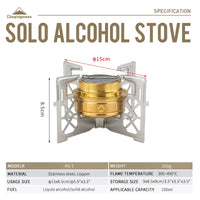 CAMPINGMOON Alcohol Stove Portable Outdoor Picnic Stove