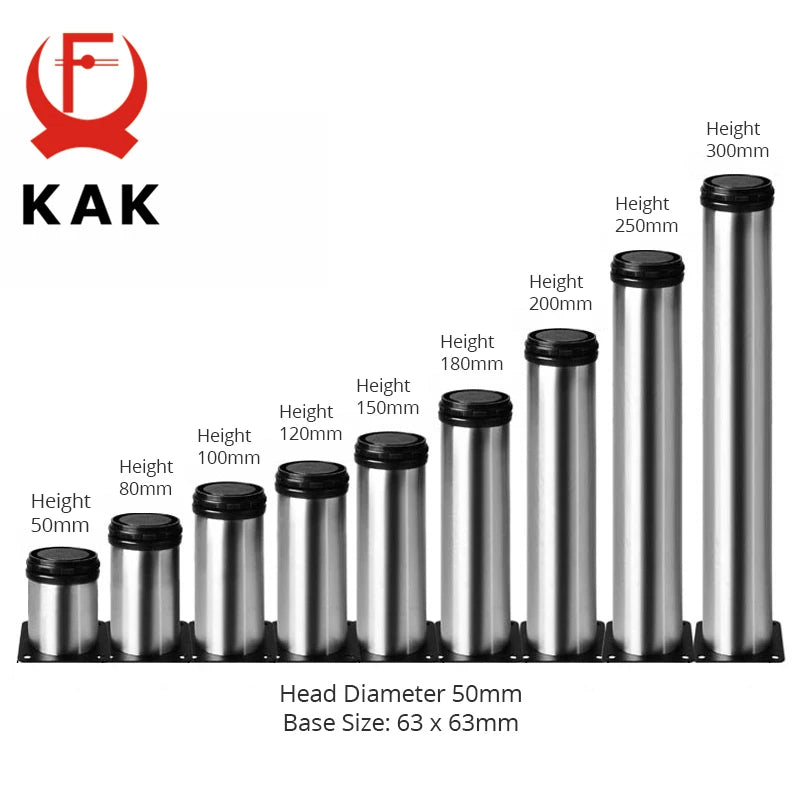 Adjustable Stainless Steel Furniture Legs with Screws