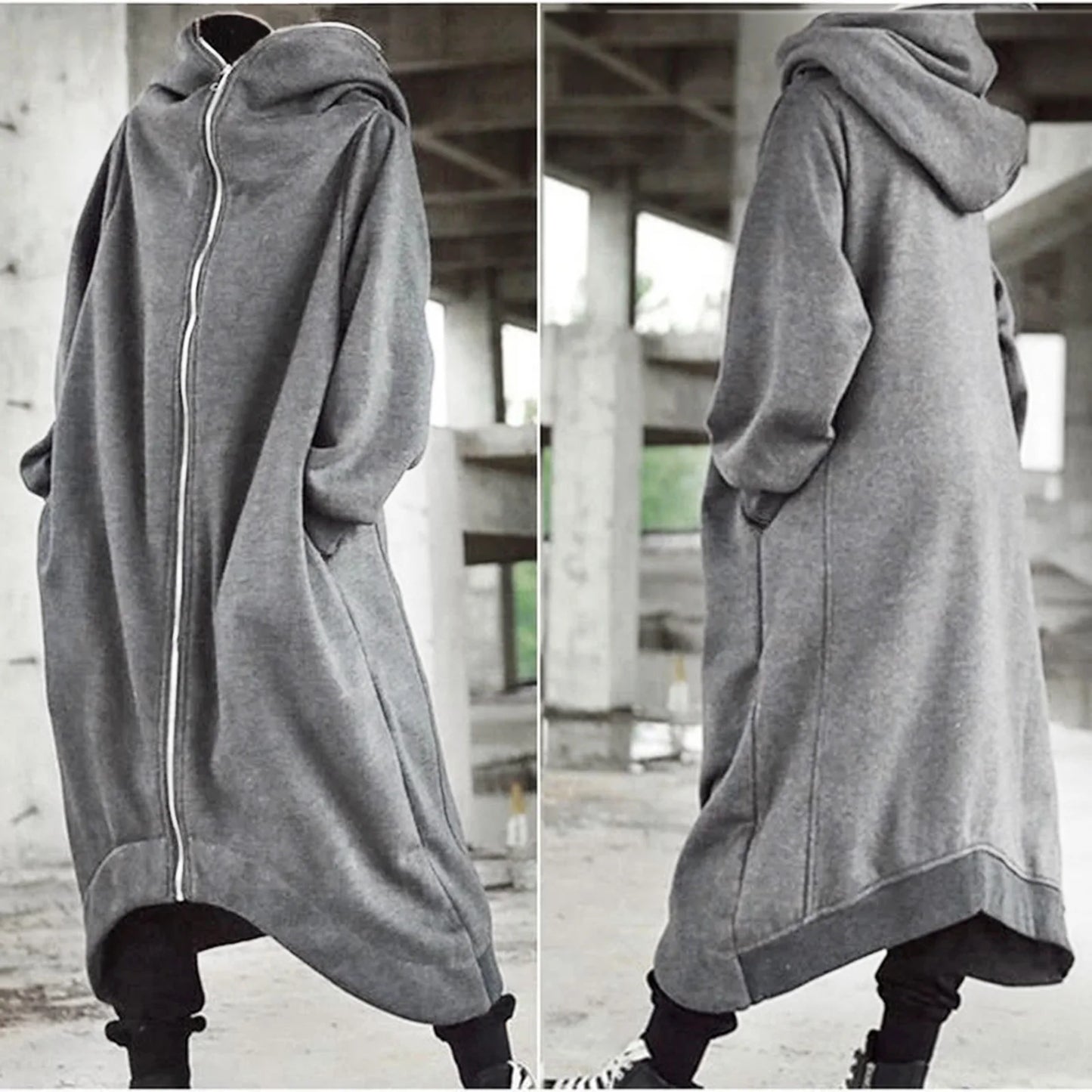 Unisex Long Sleeve Nazgul Hoodie Coat with Zipper