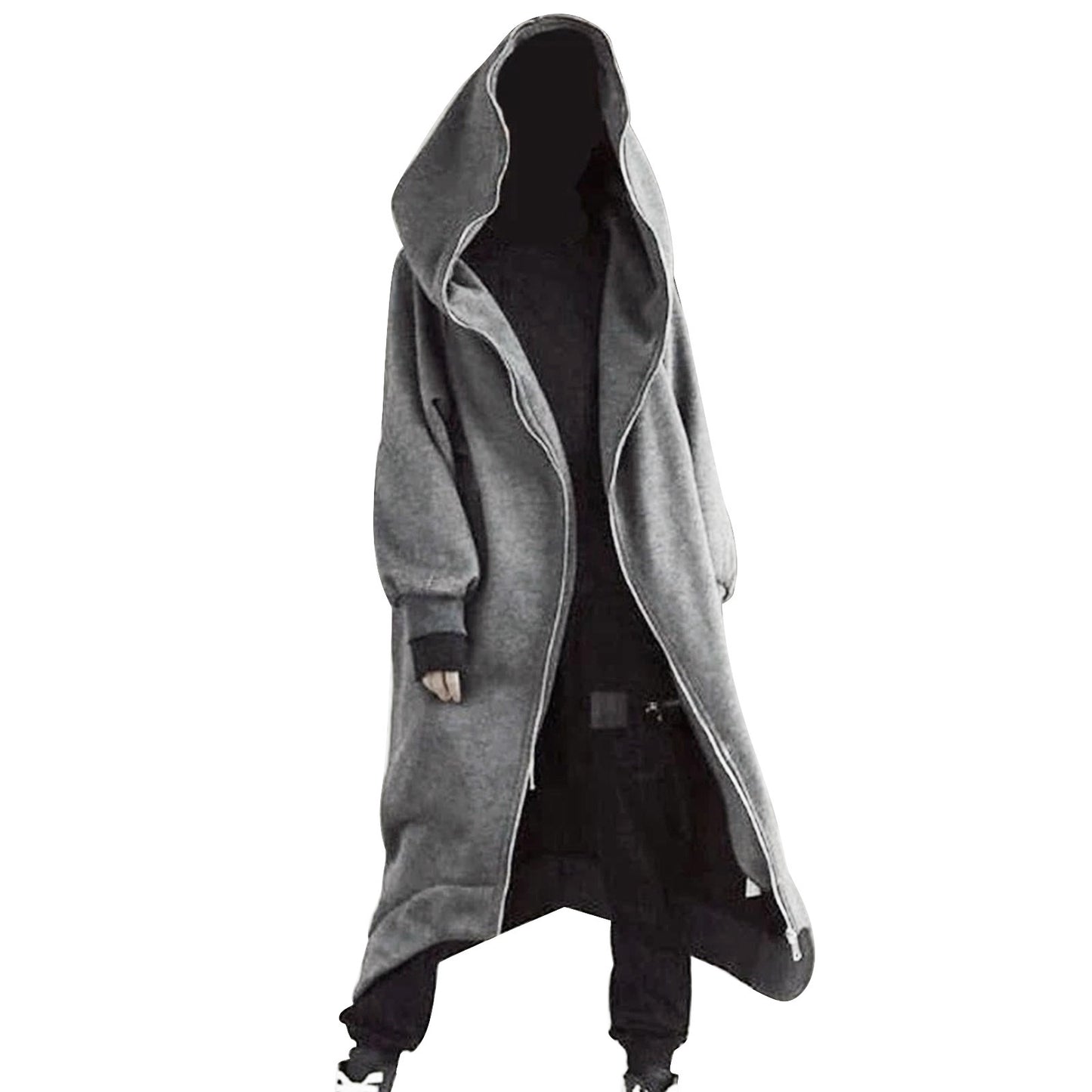 Unisex Long Sleeve Nazgul Hoodie Coat with Zipper