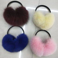 Oversized Real Raccoon Fur Winter Earmuffs for Women
