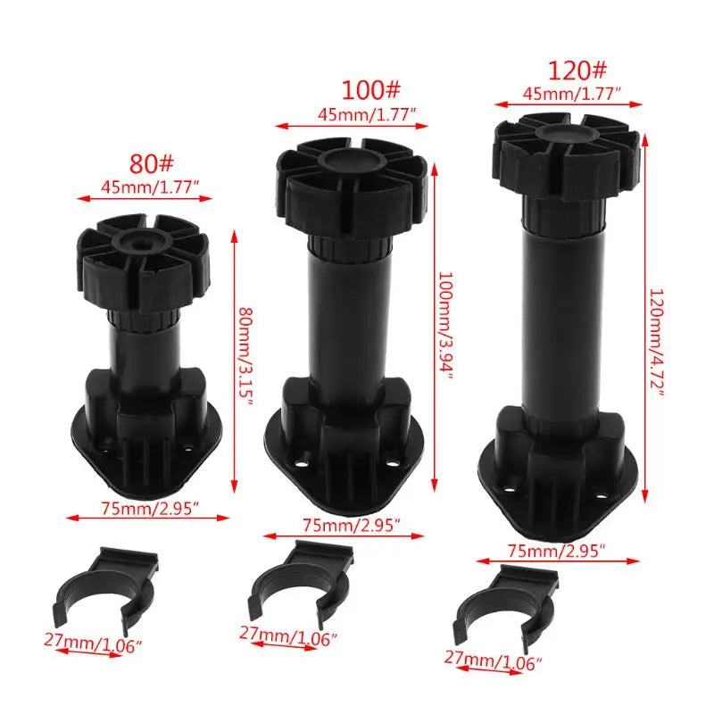 4PCS Adjustable Cabinet Legs – Kitchen & Bathroom Furniture