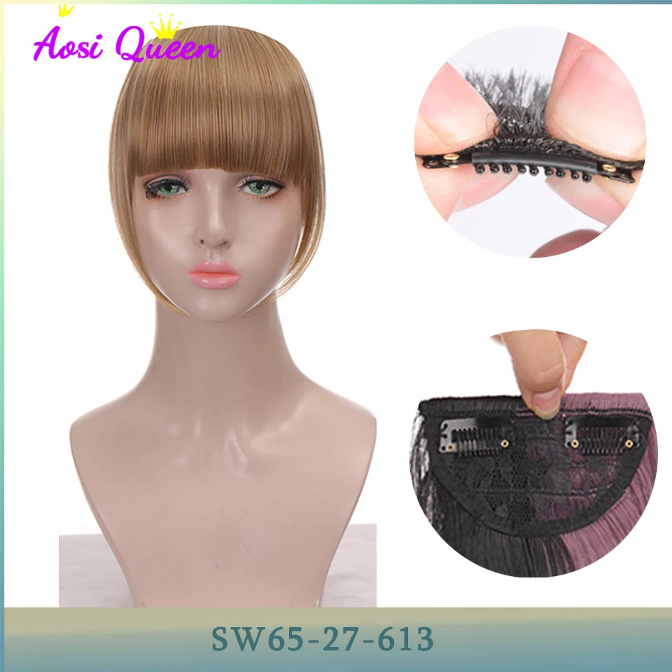 Clip-In Synthetic Bangs Extensions Natural Fringe Hair