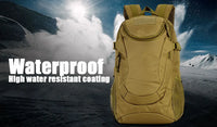 Waterproof Tactical Military Backpack, Army Molle, 25L, Sport, Outdoor, Fishing, Hunting, Camping, Rucksack