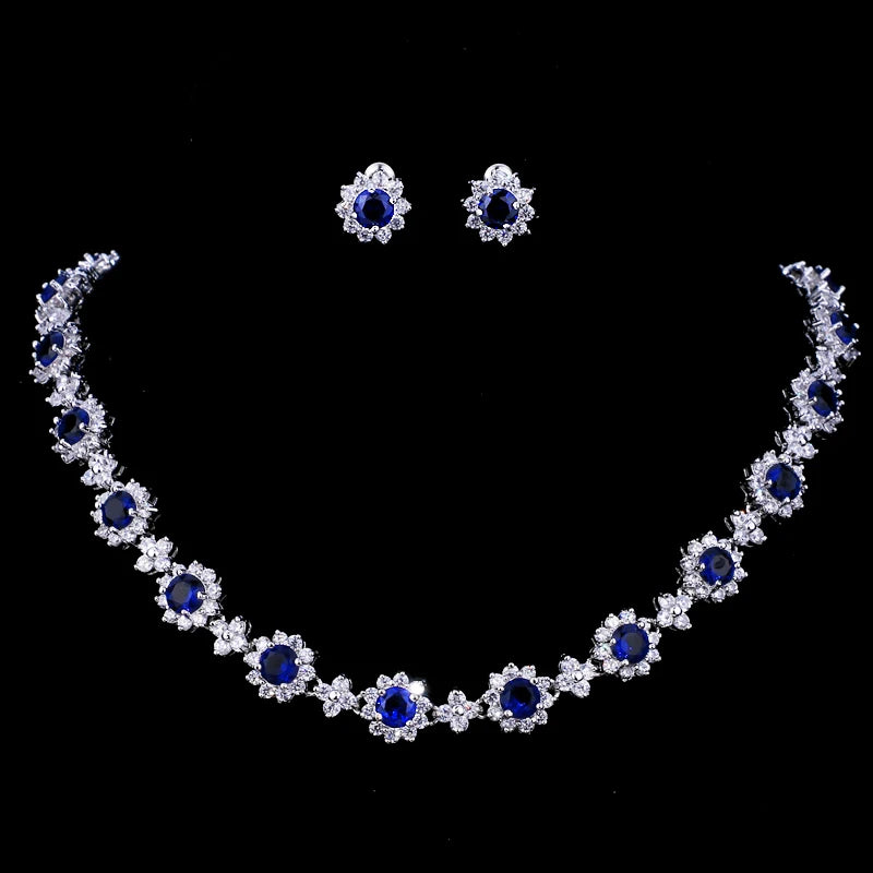 Emmaya Bridal Jewelry Set – Zircon Necklace & Earrings