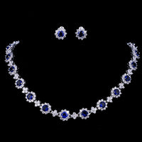 Emmaya Bridal Jewelry Set – Zircon Necklace & Earrings