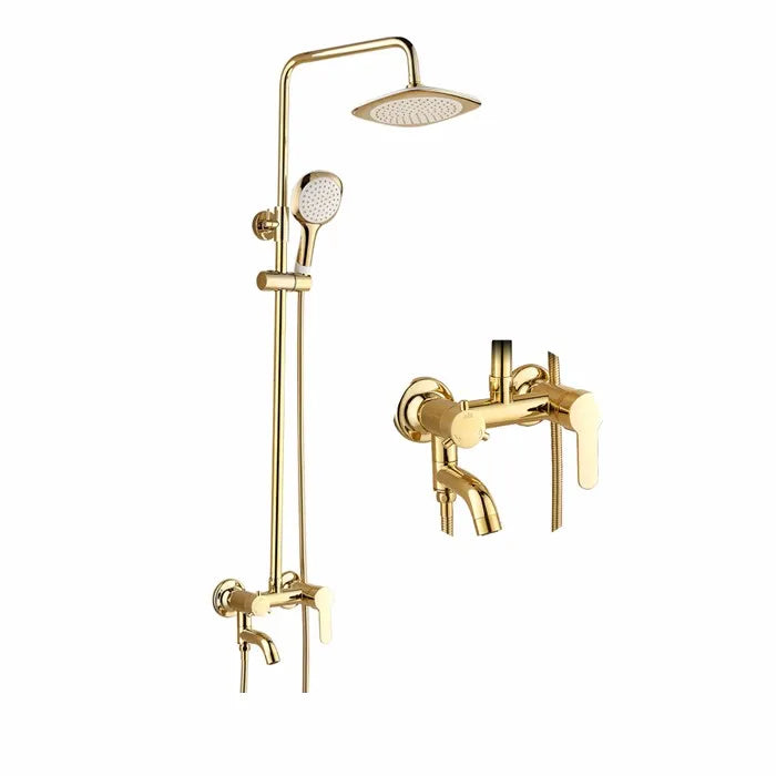 Polished Gold Bathroom Swan Tap Brass Golden Basin Mixer Faucet