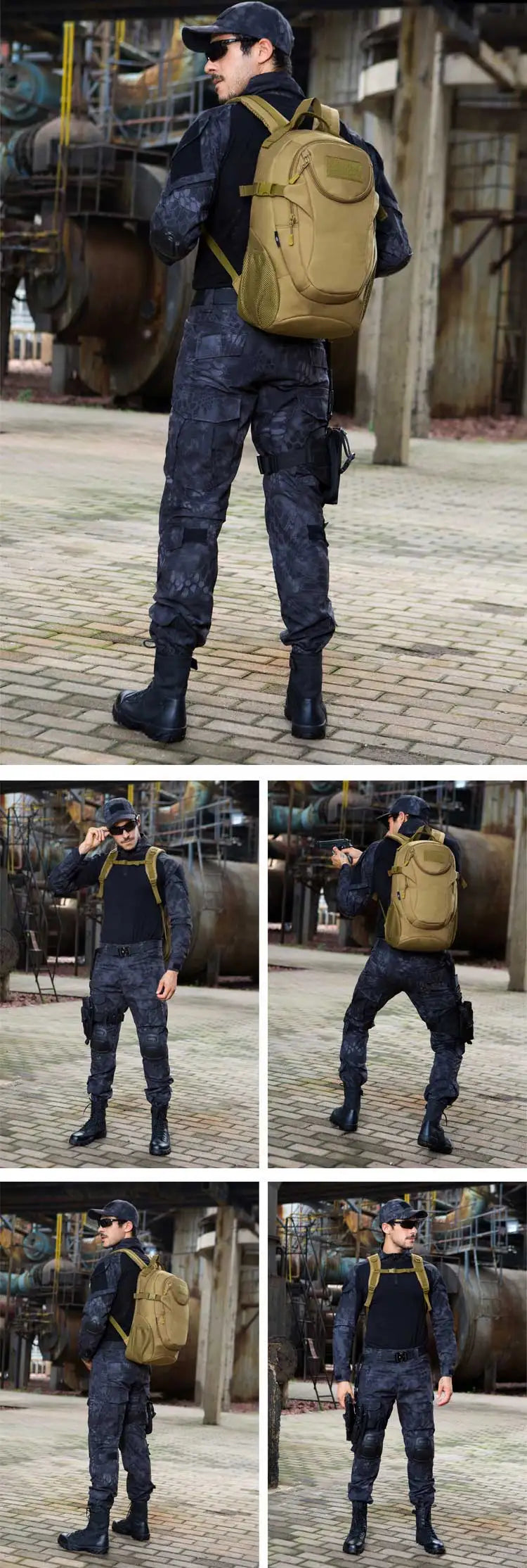 Waterproof Tactical Military Backpack, Army Molle, 25L, Sport, Outdoor, Fishing, Hunting, Camping, Rucksack