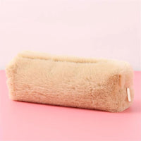 Solid Color Plush Pencil Case School Pencil Cases Bag Stationery Pencilcase Kawaii Pencil Case for Girls School Supplies Tools