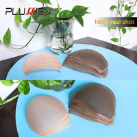 Plussign 5-10Pcs/Lot Lace Net Basement Foundation For Making Lace Top Closure Wigs Brown/Beige Weaving Net Dome Cap Medium Size