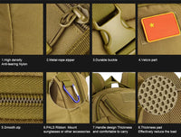 Waterproof Tactical Military Backpack, Army Molle, 25L, Sport, Outdoor, Fishing, Hunting, Camping, Rucksack