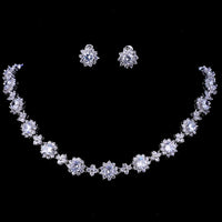 Emmaya Bridal Jewelry Set – Zircon Necklace & Earrings