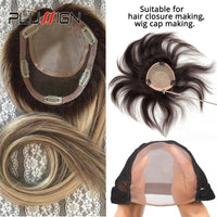 Plussign 5-10Pcs/Lot Lace Net Basement Foundation For Making Lace Top Closure Wigs Brown/Beige Weaving Net Dome Cap Medium Size