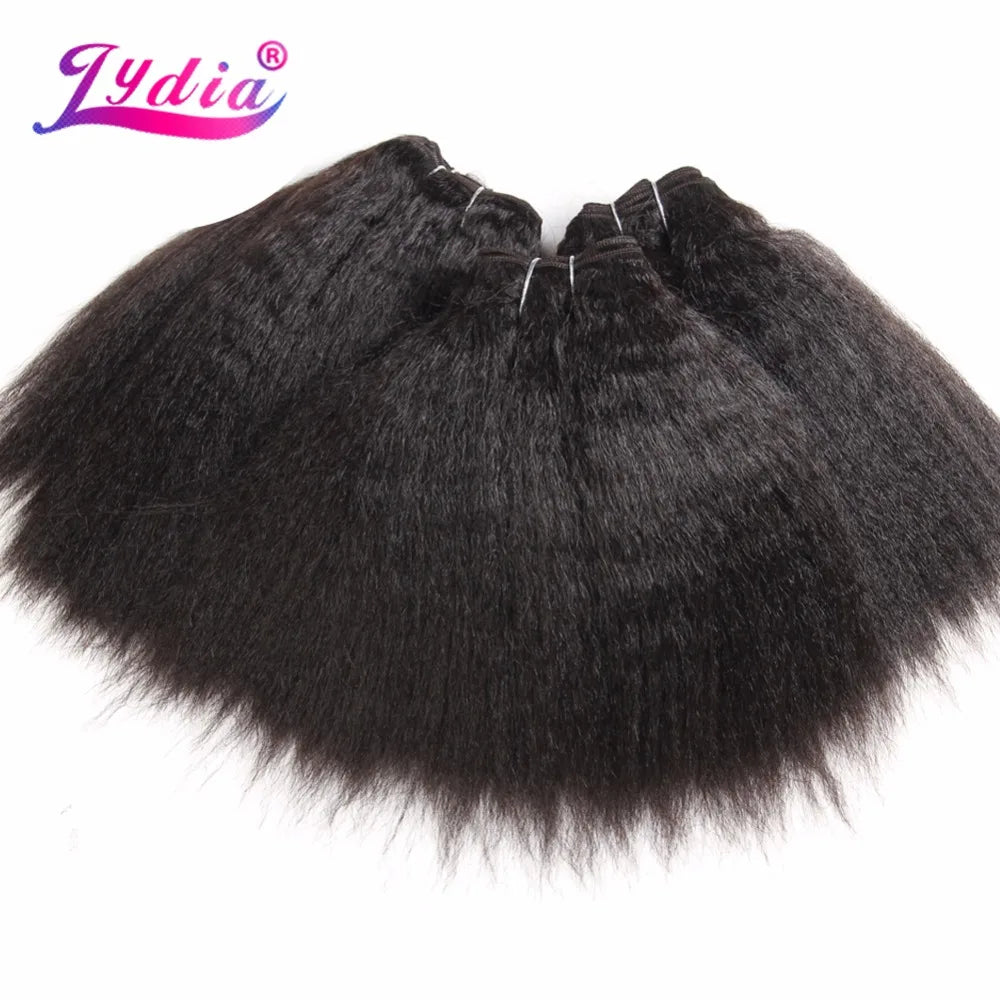 10-Inch Kinky Straight Synthetic Hair Extension