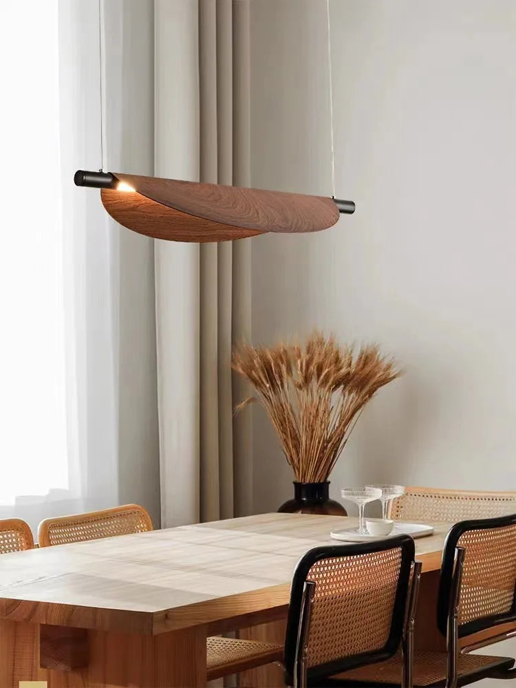 Medieval Waka Retro Wood Grain Designer Pendant Lamp