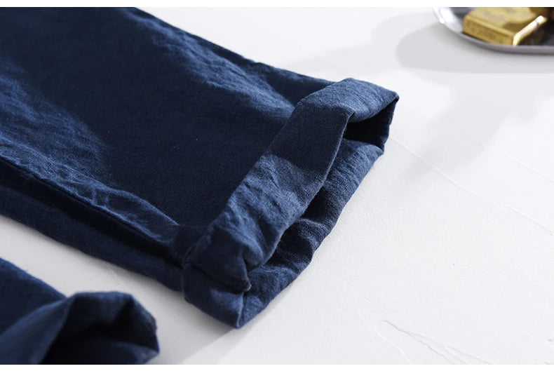 Men’s Linen Dress Pants Casual Loose Summer Trousers