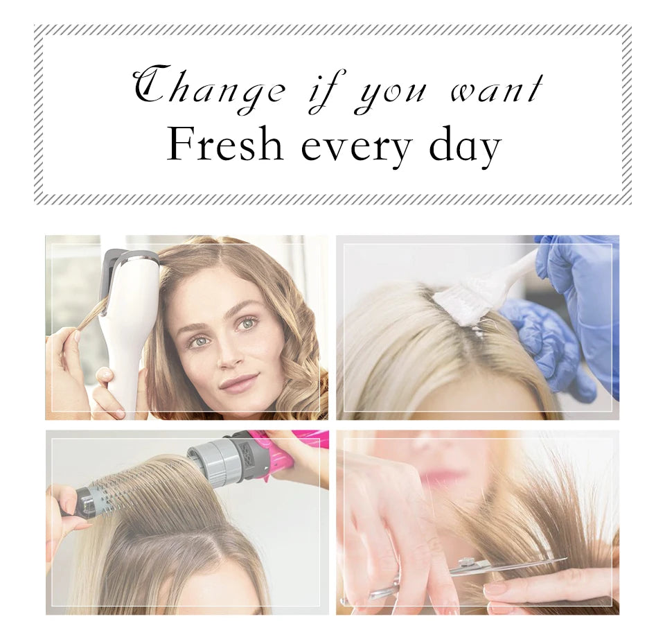 ALAN EATON Ombre Brown Short Layered Wig with Bangs