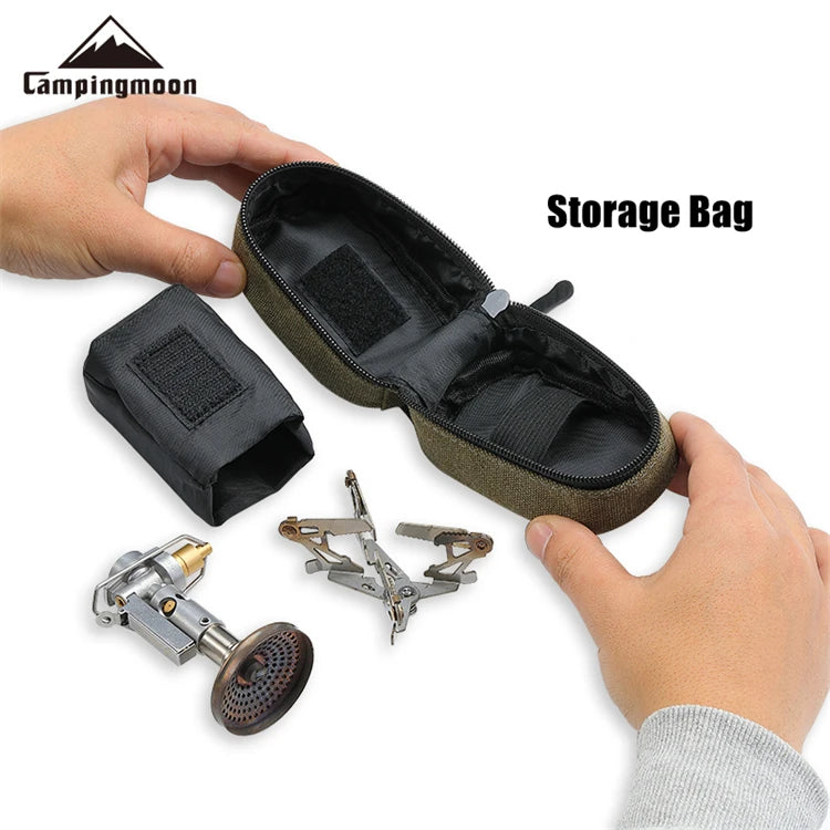 Campingmoon Mini Adjustable Gas Stove Portable Camping Accessory