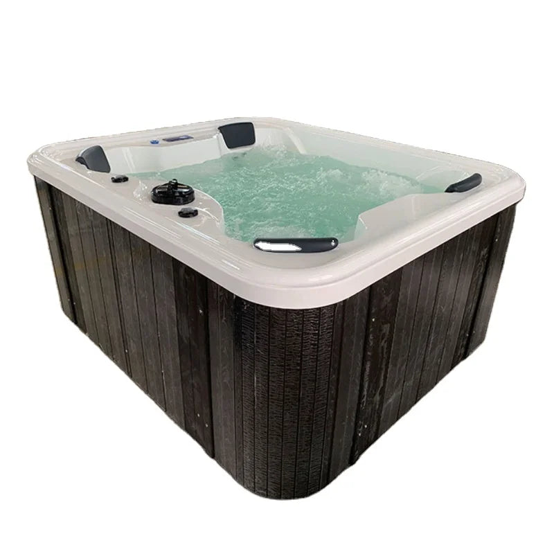 Luxury 4-Person Acrylic Outdoor Spa Hot Tub with Massage