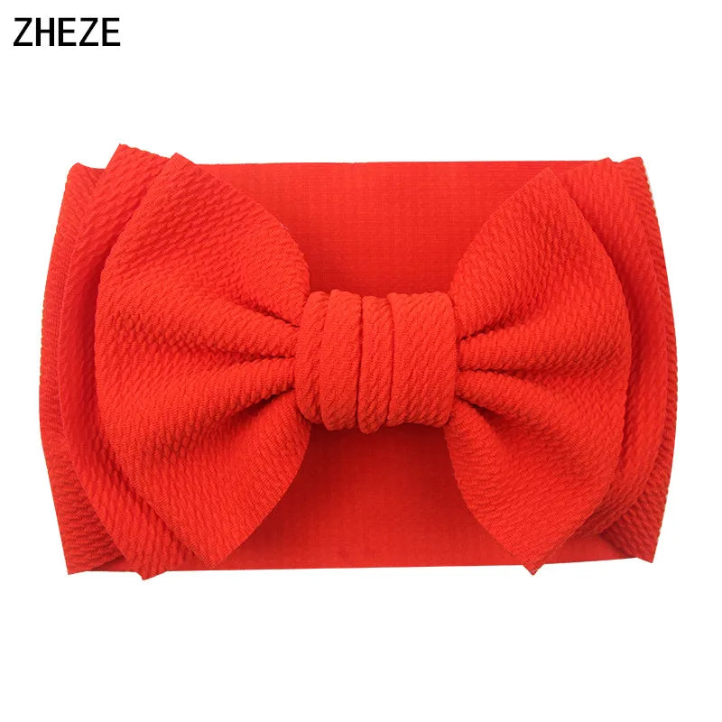 Cute 7" Double Layer Hair Bow Headband for Baby Girls