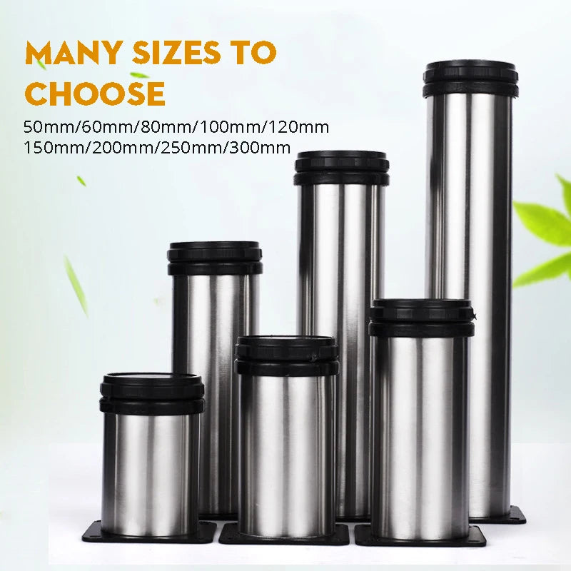 Adjustable Stainless Steel Furniture Legs with Screws