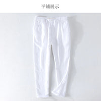 Men’s Linen Dress Pants Casual Loose Summer Trousers
