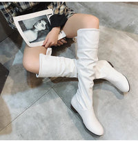 Shoes For Women 2022 Spring Knee High Boots Red Black White