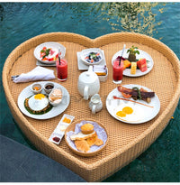 Bali Rattan Floating Tray for Pool & Outdoor Dining