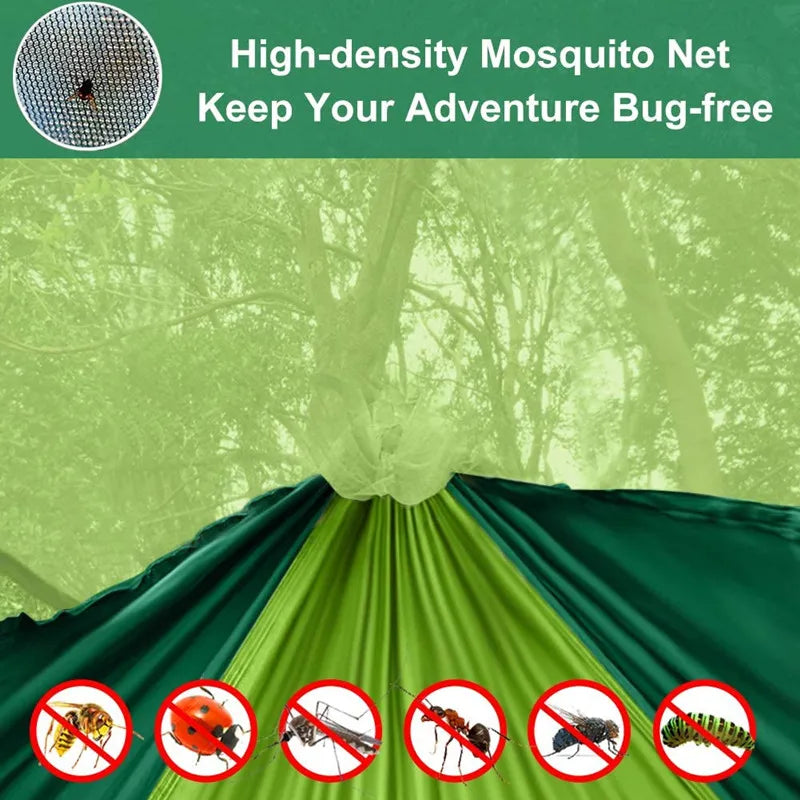 Swallowtail Camping Hammock with Mosquito Net & Rainfly