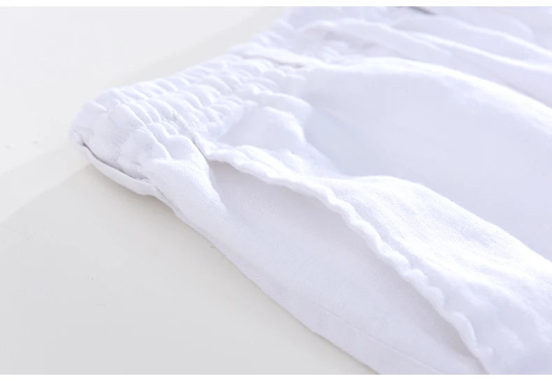 Men’s Linen Dress Pants Casual Loose Summer Trousers