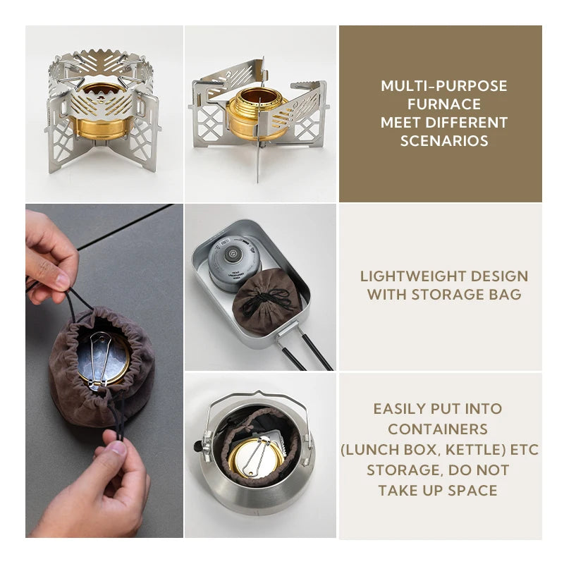 CAMPINGMOON Alcohol Stove Portable Outdoor Picnic Stove