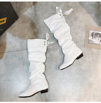 Shoes For Women 2022 Spring Knee High Boots Red Black White