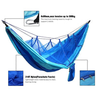 Swallowtail Camping Hammock with Mosquito Net & Rainfly