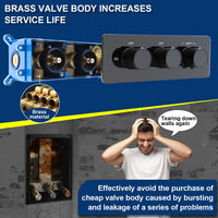 Luxury Brass Rain Shower System – Thermostatic Mixer Set