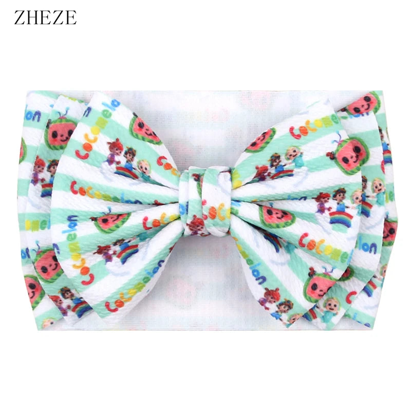 Cute 7" Double Layer Hair Bow Headband for Baby Girls