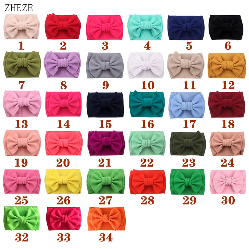 Cute 7" Double Layer Hair Bow Headband for Baby Girls