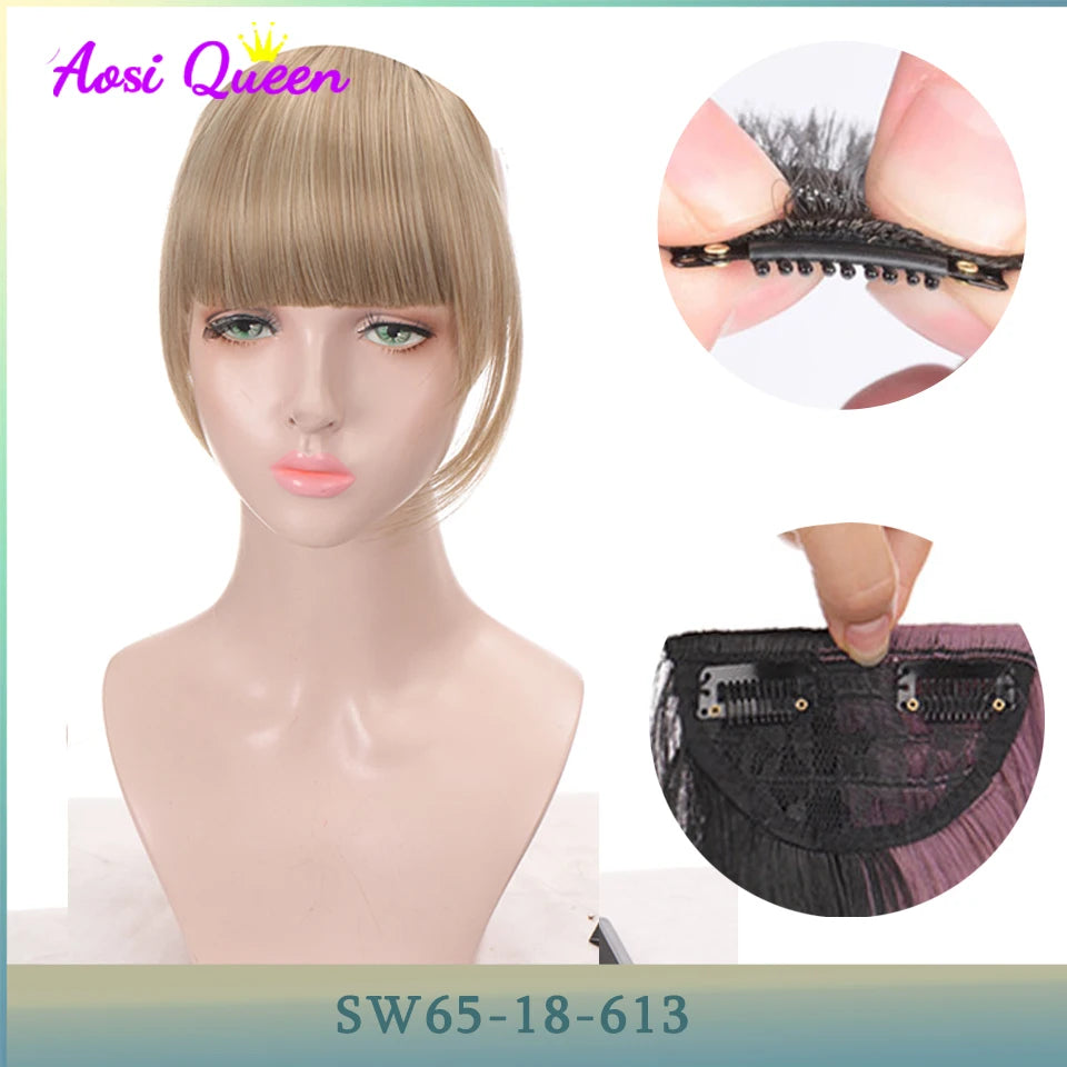Clip-In Synthetic Bangs Extensions Natural Fringe Hair