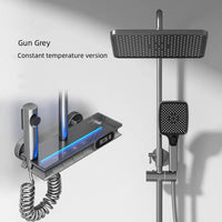 Thermostatic Rain Shower Set Chrome with Jet Spray