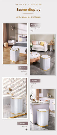 Smart Home Automatic Sensor Trash Can For Kitchen Bathroom Toilet Smart Trash Can Living Room Dustbin Wastebasket Waterproof Bin