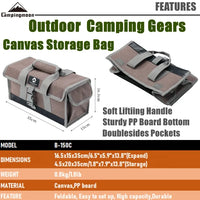 CAMPINGMOON Canvas Storage Bag Portable Camping Tote