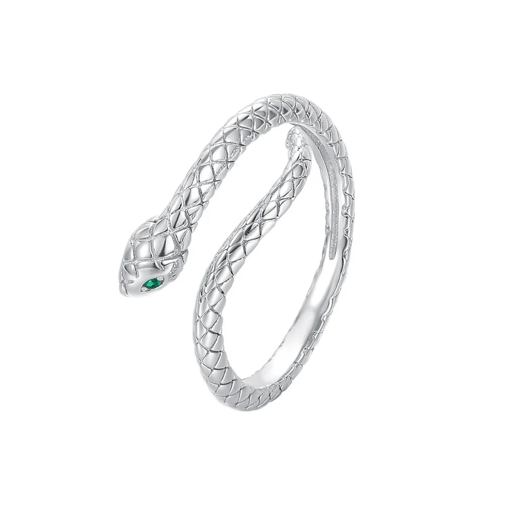 Snake Shaped Ring 18K Platinum Plated Cubic Zirconia High Quality Wedding or Engagement Ring