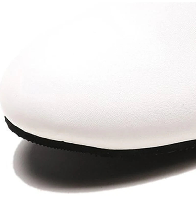 Shoes For Women 2022 Spring Knee High Boots Red Black White