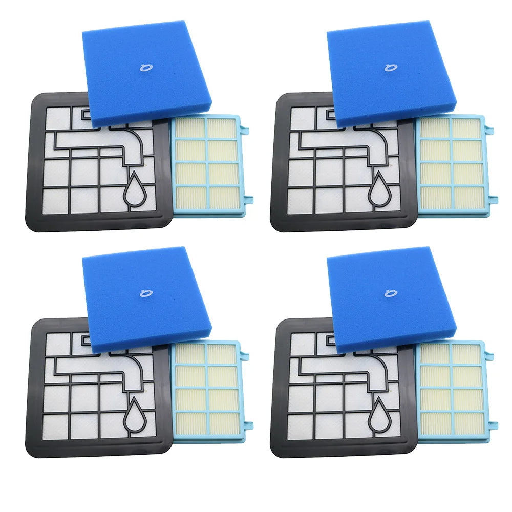 Washable Motor Foam Filter kit For Philips Power Pro Compact FC9331/09 FC9332/09 FC8010/01 Vacuum Cleaner Parts FC8010