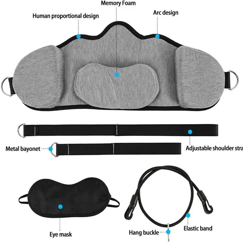 Hammock Neck Traction Massager with Stand – Pain Relief & Relaxation + Eye Mask
