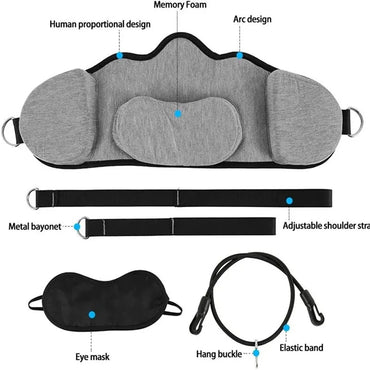 Hammock Neck Traction Massager with Stand – Pain Relief & Relaxation + Eye Mask
