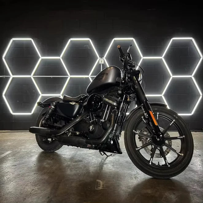 High Lumen 5-Grid LED Hexagon Workshop Light AC 220V