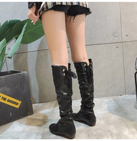 Shoes For Women 2022 Spring Knee High Boots Red Black White