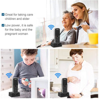 Wuloo Headheld FM Wireless Intercom System for Home Business Office 5280Ft Range 10 Channel Call ALL Room To Room Communication