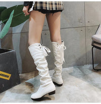 Shoes For Women 2022 Spring Knee High Boots Red Black White