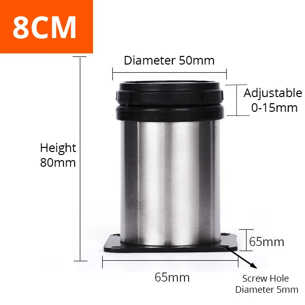 Adjustable Stainless Steel Furniture Legs with Screws